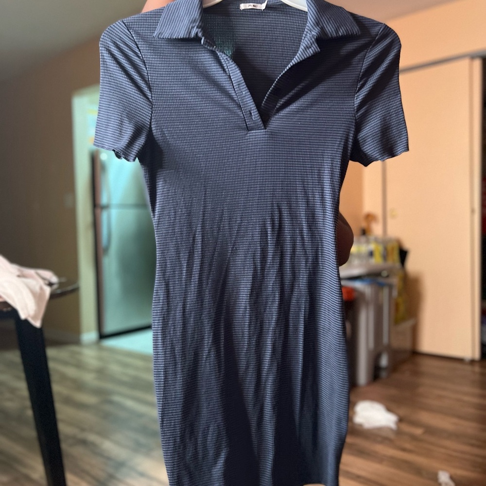 Black and blue dress